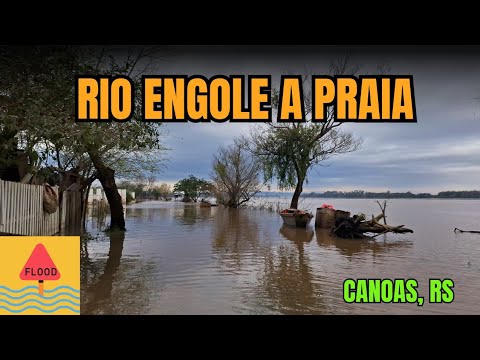 Cheia do Rio dos Sinos e Jacuí inunda comunidade de Canoas, RS - 26/07/2026