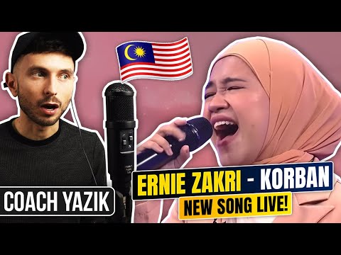 YAZIK reacts to Malaysian Singer Ernie Zakri - Korban | LIVE