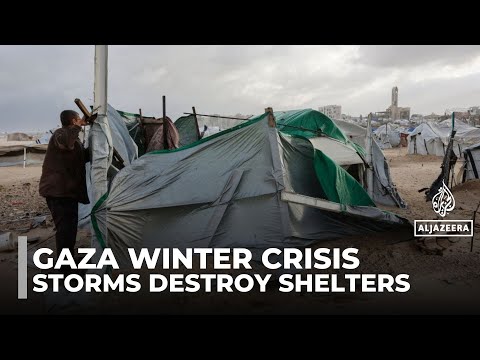 Collapsing tents and harsh winter storms worsen conditions ...