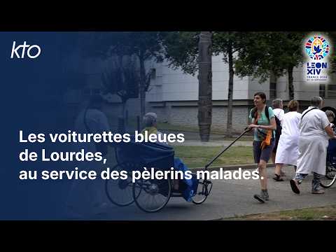 Les voiturettes bleues de Lourdes, au service des pèlerins malades