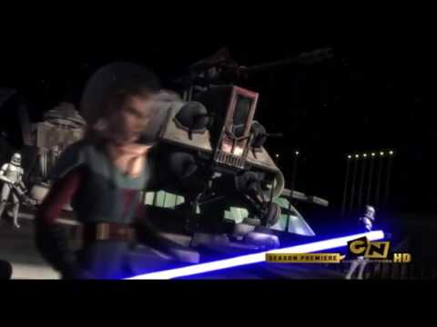 Star Wars: The Clone Wars - Anakin, Ahsoka and AT-TE Tanks Attack Cad Banes Ship