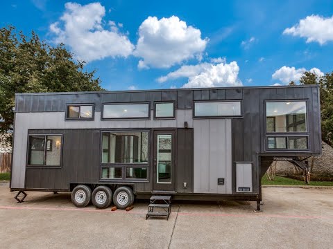39' Gooseneck Tiny Home RV: High-End Finishes & HUGE Windows
