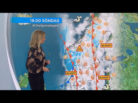 Här stormvarnar SMHI: Det blir både blött och blåsigt imorgon - Nyhetsmorgon (TV4)