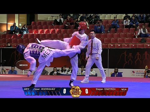 Cesar RODRIGUEZ (MEX) vs Stepan DIMITROV (MDA). Male -58. WTF World Taekwondo Final GrandPrix, Baku
