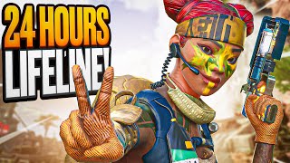 I Played LIFELINE for 24 HOURS.... This is how it Went! (Apex Legends)