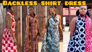 HOW TO MAKE A BACKLESS SHIRT DRESS | Easy Step-by-Step Sewing Tutorial