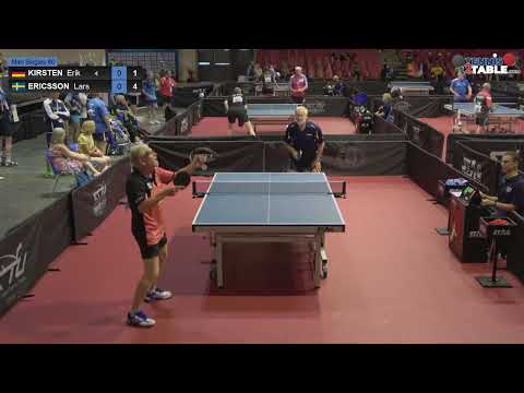 KIRSTEN Erik vs ERICSSON Lars - Championnats d'Europe Vétérans 2022 tennis de table Rimini