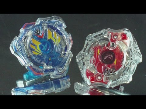BATTLE Beyblade Burst ベイブレードバースト B-01 Valkyrie Wing Accel VS B-02 Spriggan Spread Fusion !! AWESOME