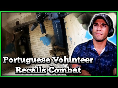 Portuguese Volunteer in Ukraine talks about his combat - Marine reacts