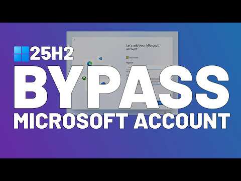 Windows 11 25H2: Обход учётной записи Microsoft — 6 рабочих методов