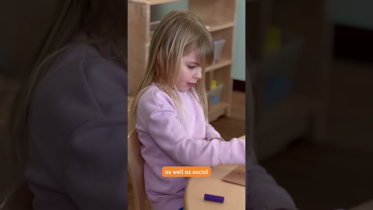 Pre-K kiddos are making art about their families.