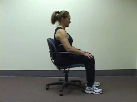 Sitting Dynamic Stretch Exercise: Chin Tuck