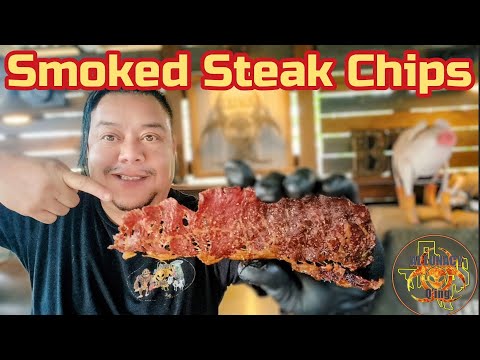 Smoke Steak Chips / Crispy Steak Jerky #txbbq #steak #smoker #jerkydiy #campchef