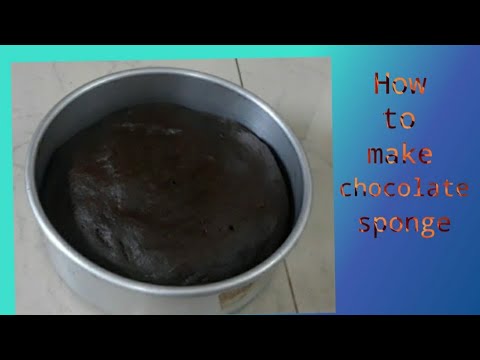how to make 1/2kg chocolate sponge😋😋