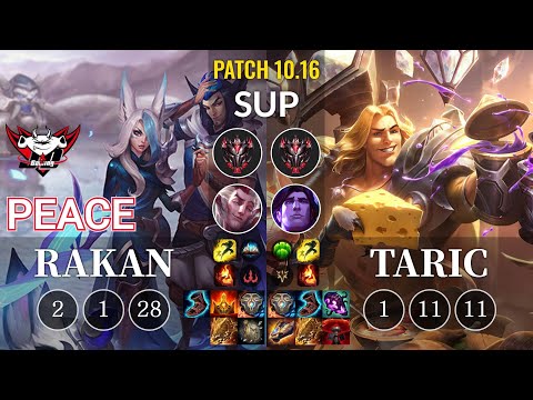 JDG Peace Rakan vs Taric Sup - KR Patch 10.16