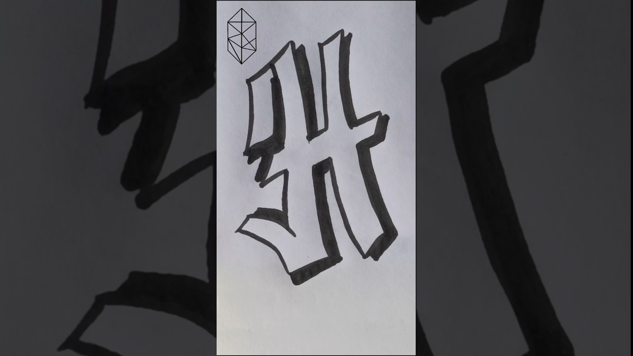 Huruf H #marukanken #mudah #graffitialphabet #easy #graffitiletters #graffititutorial