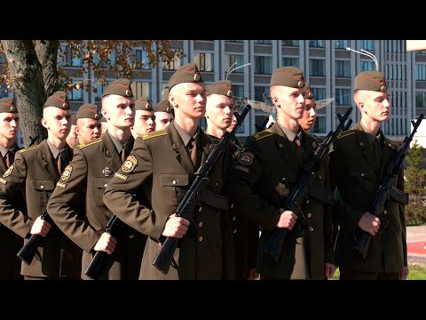 Первокурсники военно-транспортного факультета БелГУТа приняли присягу видео