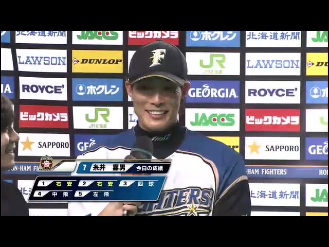 ファイターズ・谷元圭介投手・糸井嘉男選手ヒーローインタビュー 9月19日 北海道日本ハムファイターズ 対 オリックス・バファローズ
