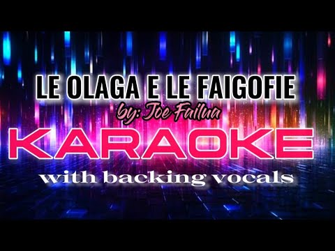 Joe Failua - Le olaga e lē faigofie KARAOKE version/backing vocals/lyrics#samoansongs #karaoke 