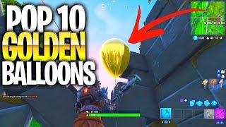 pop 10 golden balloons all 10 locations fortnite battle royal season 7 - balloons in fortnite golden