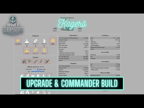 World of Warships - Kagerō: Upgrade & Commander Build
