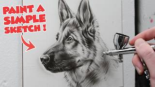Learn to PAINT an EASY Airbrush Sketch!