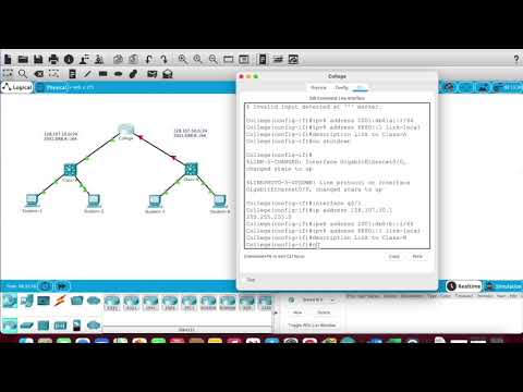 Router & Switch configuration on a small network. Ipv4 & Ipv6 addressing Cisco Packet Tracer 10.4.3