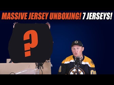 Massive NHL Jersey Unboxing! 7 Jerseys!