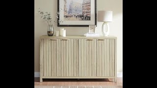 🪑 Best Fluted Storage Cabinet for Living Room! | OAKHAM HOME Multifunctional Sideboard Review
