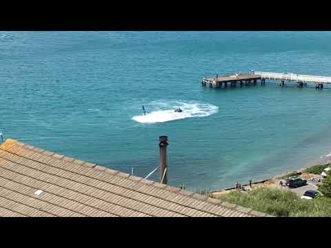 Unusual watersports today in Seatoun!