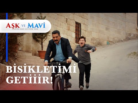 Cemal, Metin'in bisikletini alıp kaçtı - Aşk ve Mavi 25. Bölüm