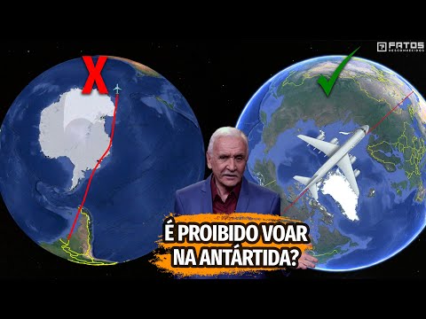 Por que os aviões sobrevoam o Polo Norte, mas não o Polo Sul?