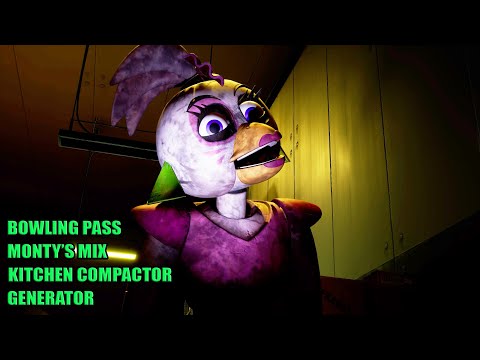 FNAF: Security Breach - Decomission Chica Guide (Monty's Mix, Kitchen Compactor Locations)