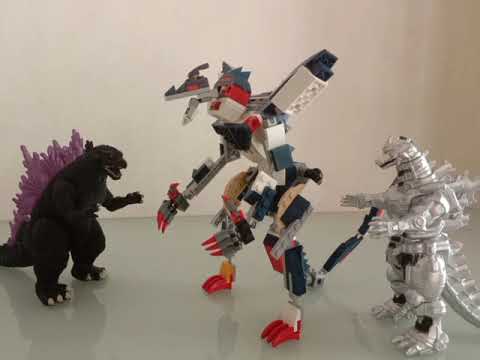 Kong vs Mechagodzilla vs megasaurus vs godzilla vs space godzilla stop motion
