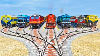 😱Thrilling Crossings😱 Diesel & Electric Trains on India’s Branched Railroad Lines | Train Simulator