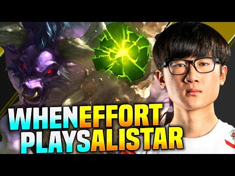 WHEN EFFORT PLAYS ALISTAR SUPPORT! SKT T1 Effort Plays Alistar vs Tahm Kench Support! | Season 2020