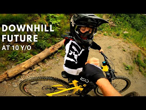 Riding Downhill with a future World Champion!