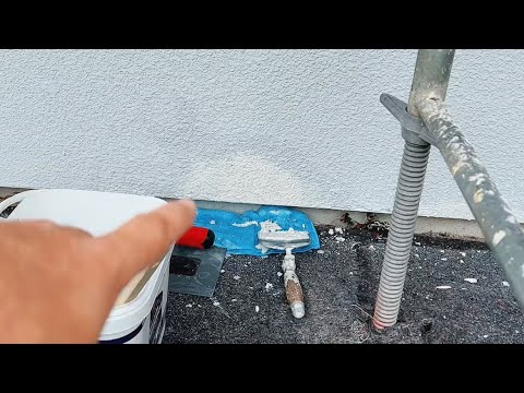 Außenputz ausbessern / Fassade reparieren. Schadstellen beseitigen  leicht erklärt !