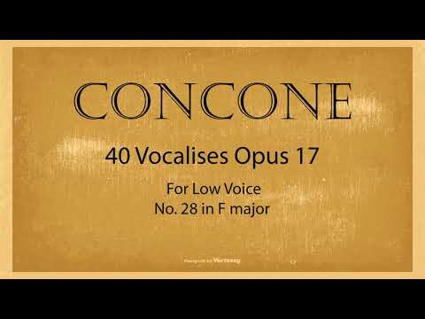Concone Opus 17, lesson 28 piano accompaniment