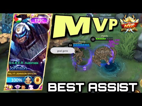 SEKALI GASS RATA ‼️ MVP BERKAT BEST ASSIST - TOP GLOBAL JOHNSON - MOBILE LEGENDS