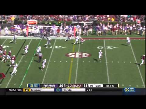 2014 USC vs Furman - Jerell Adams 22 Yd Reception
