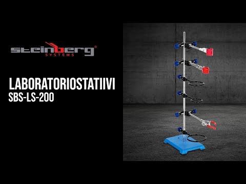 video - Laboratoriostatiivi - kourilla ja kaksoispuristimella