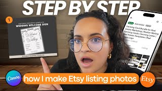 How I Make My Etsy Listing Photos on Canva for Digital Products (Simple Tutorial for Beginners)
