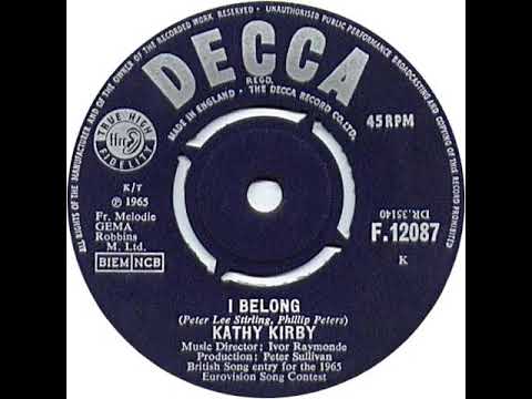 UK New Entry 1965 (63) Kathy Kirby - I Belong