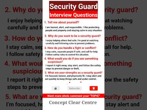 Security Guard Job Interview Questions and Answers to ace your dream job