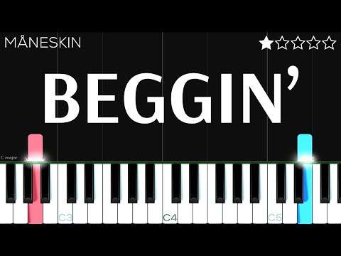Måneskin - Beggin' | EASY Piano Tutorial