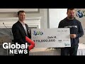 Saskatchewan resident wins $70M Lotto Max lottery jackpot prize
