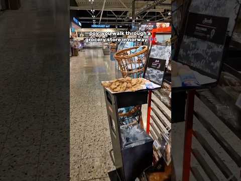 Free Samples in Norway’s Grocery Stores?!  😋🧀 #shorts #travel #fyp