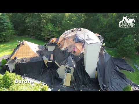 Geodesic Roof Replacement in Quaker Hill, CT