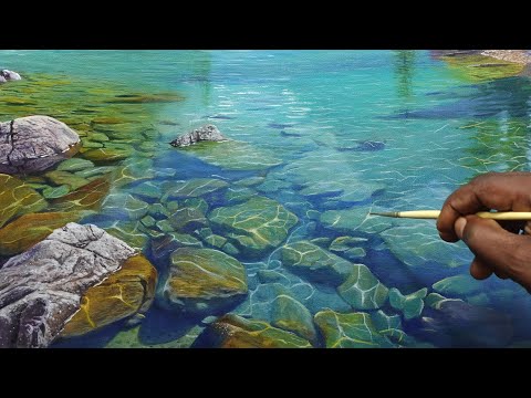 How to Paintig Under Water Deatails With Acrylic & Oil painting